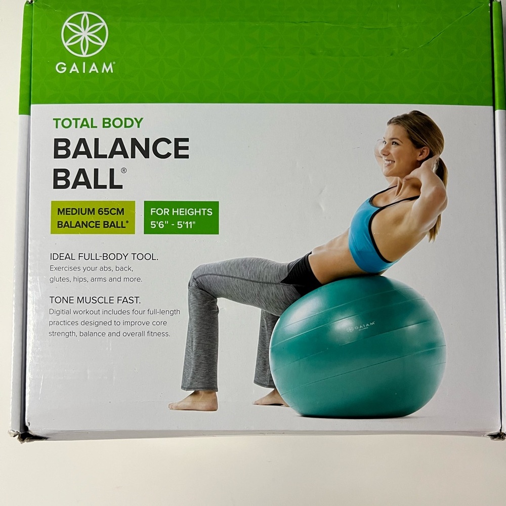 GAIAM Teal Total Body Balance Ball